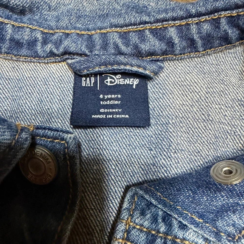 Gap‎ Kids Disney Minnie Mouse Blue Denim  Jean Jacket Size 4 Years Toddler